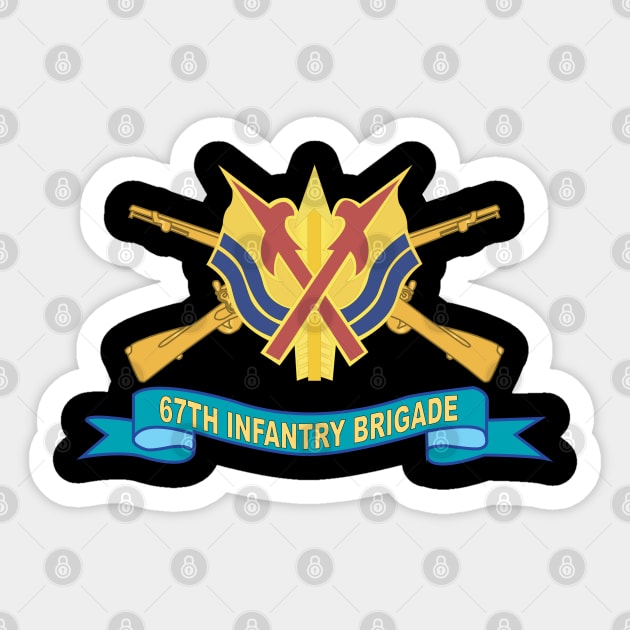 67th Infantry Brigade w Br - DUI - Ribbon X 300 Sticker by twix123844